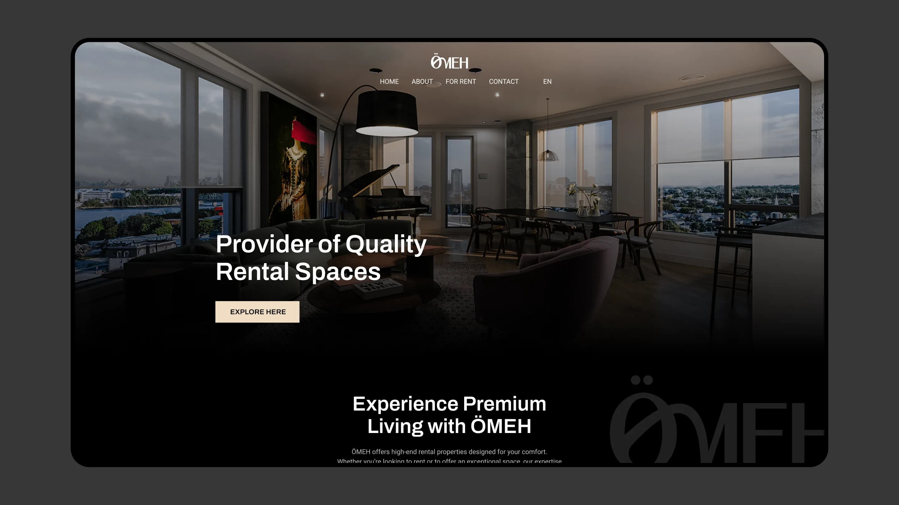OMEH luxury real estate website