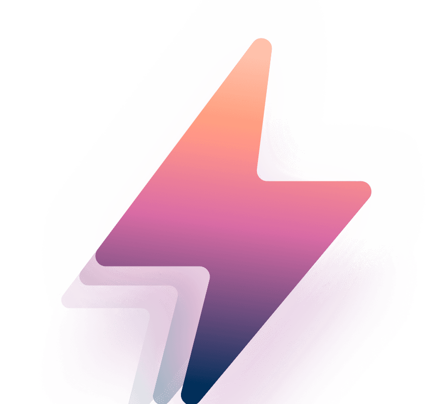 Gradient lightning bolt representing fast delivery